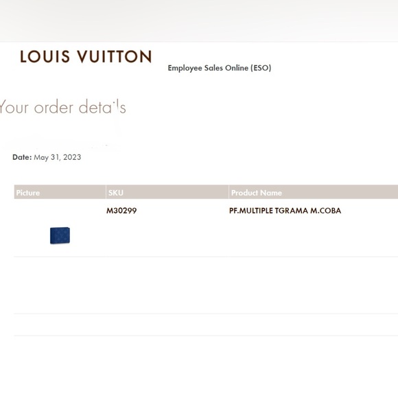 Blue Louis Vuitton men’s wallet - Picture 5 of 5